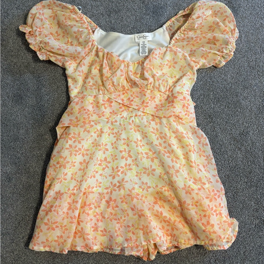 Francesca yellow and orange floral dress